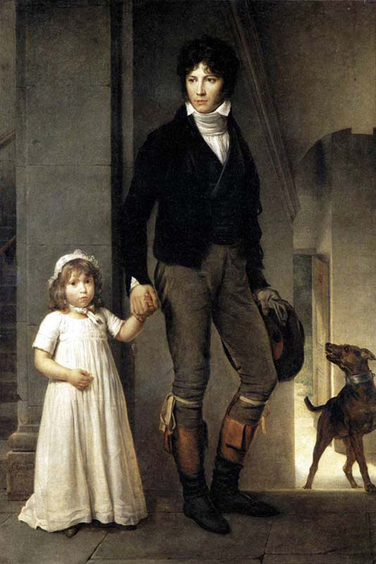 Jean-Baptist Isabey Miniaturist with his Daughter